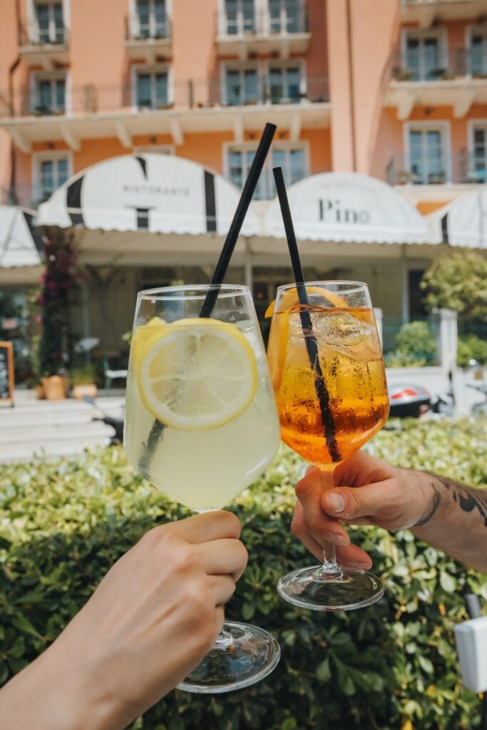 Cocktail workshop at the hotel, spritz made with Istrian ingredients